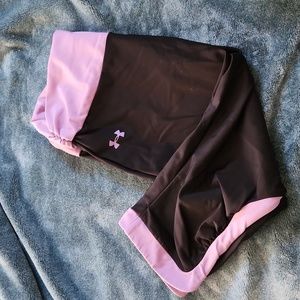 Under Armour Cropped Athletic Pants XL Black & Light Purple